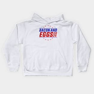 Bacon And Eggs 2024 Funny Election Party Voter Kids Hoodie